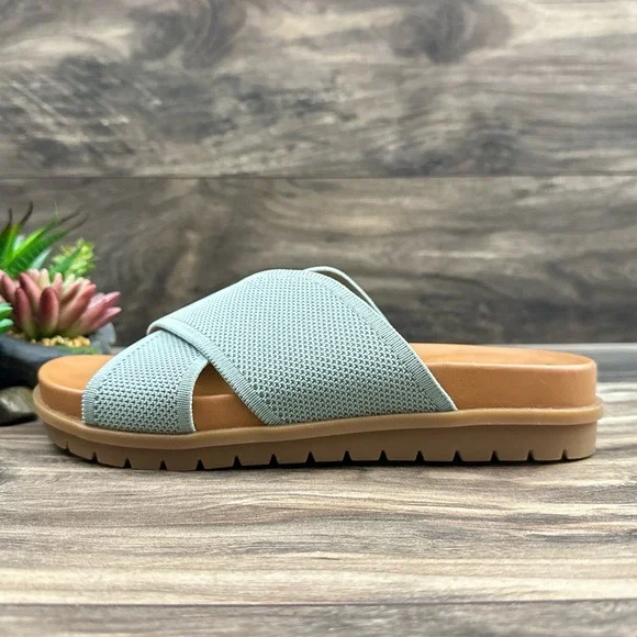 NIB Lucky Brand Sieko 7.5M Knit Woven Slip On Platform Slide Sandals - Picture 5 of 11